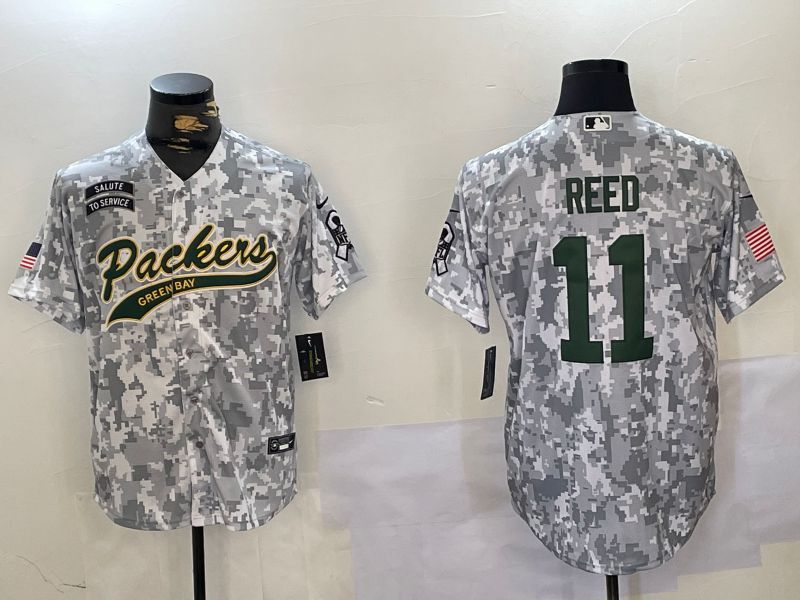 Men Green Bay Packers #11 Reed Nike Arctic Camo 2024 Salute to Service Limited NFL Jersey style 3->green bay packers->NFL Jersey